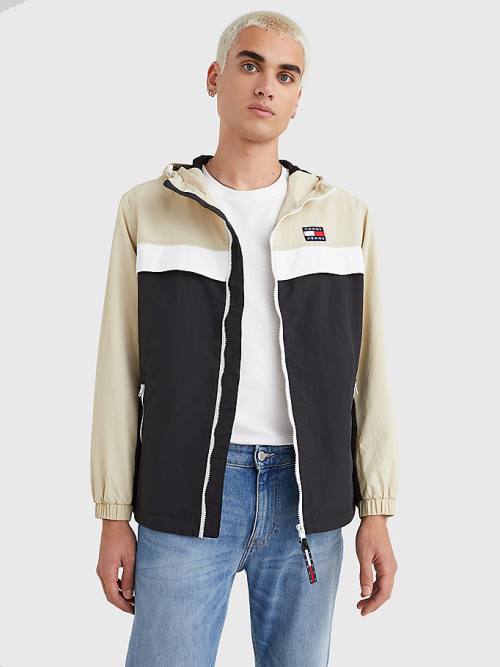 Tommy Hilfiger Badge Chicago Windbreaker Moški Jakne Črna | TH568KTM