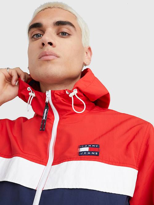 Tommy Hilfiger Badge Chicago Windbreaker Moški Jakne Modra | TH982NOQ