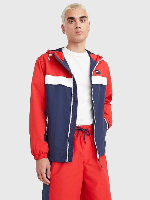 Tommy Hilfiger Badge Chicago Windbreaker Moški Jakne Modra | TH982NOQ