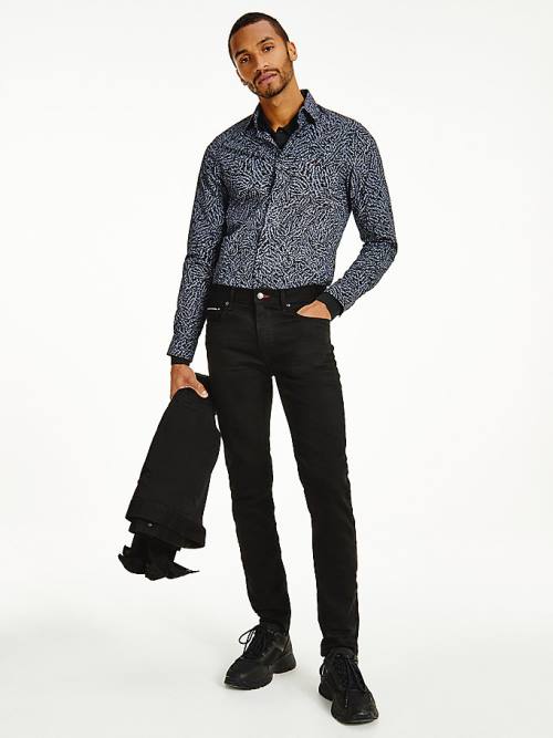 Tommy Hilfiger Bleecker Slim Black Moški Kavbojke Denim | TH019NTJ