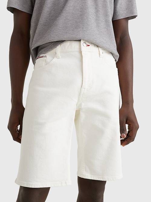 Tommy Hilfiger Brooklyn White Denim Shorts Moški Kavbojke Denim | TH873XLB