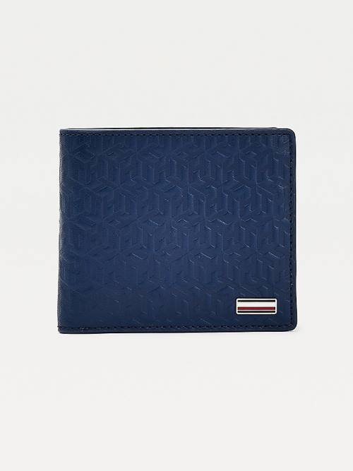 Tommy Hilfiger Business Monogram Extra Cards Coin Moški Denarnice Modra | TH402GNZ