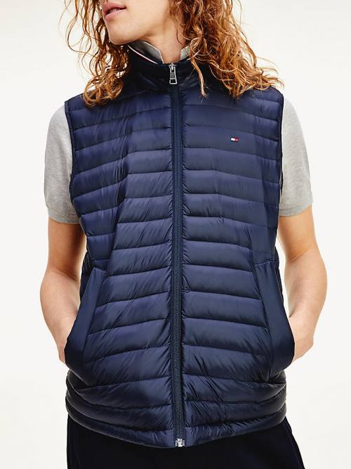 Tommy Hilfiger CORE PACKABLE DOWN VEST Moški Plašč Modra | TH092OHK