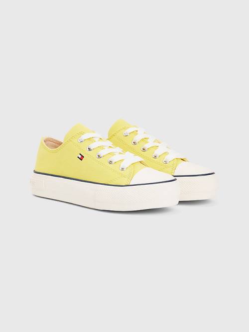 Tommy Hilfiger Canvas Chunky Low-Top Dekleta Superge Rumena | TH569IWQ