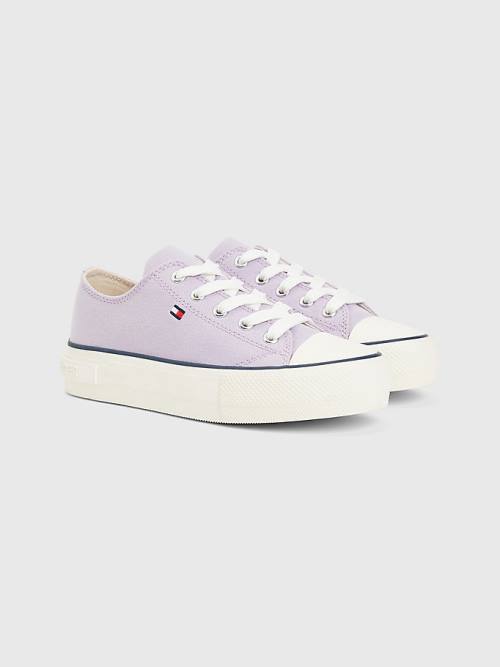 Tommy Hilfiger Canvas Chunky Low-Top Dekleta Superge Vijolična | TH584JSC