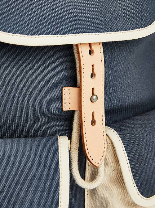 Tommy Hilfiger Canvas Flap Backpack Moški Torbice Modra | TH840XZP