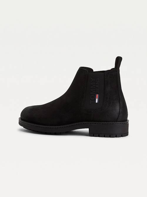 Tommy Hilfiger Classics Suede Cleat Chelsea Moški Škornji Črna | TH470VON