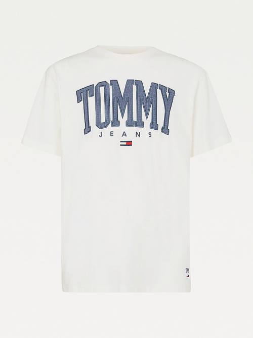 Tommy Hilfiger College Bold Logo Classic Moški Majice Bela | TH803FEV