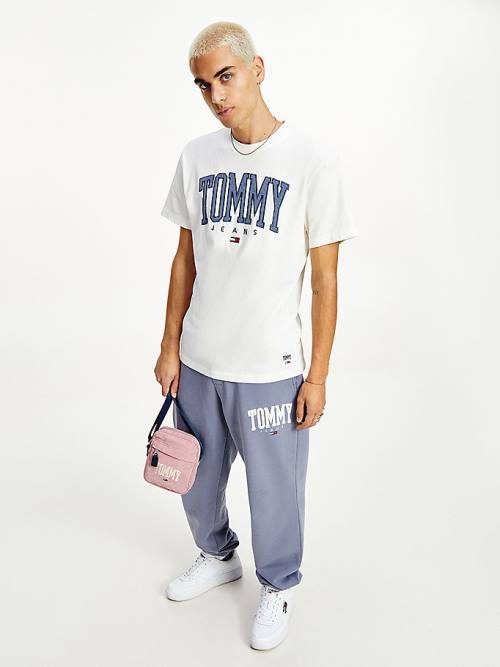 Tommy Hilfiger College Bold Logo Classic Moški Majice Bela | TH803FEV