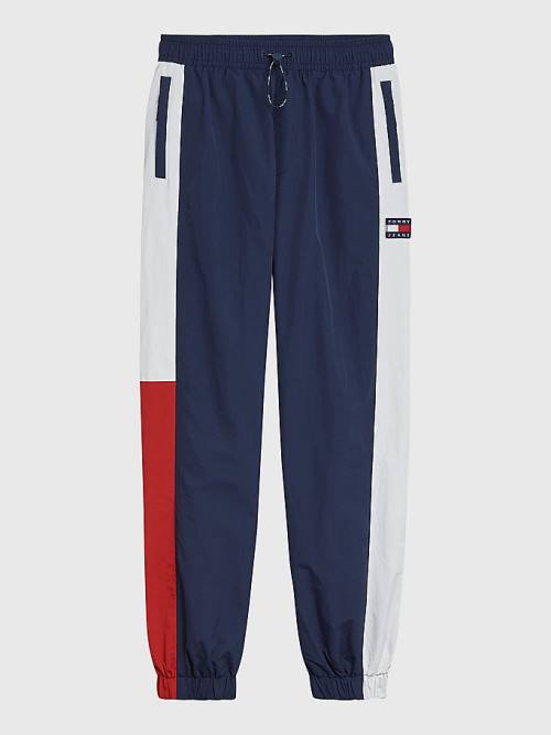 Tommy Hilfiger Colour-Blocked Archive Wind Ženske Hlače Modra | TH137YJD