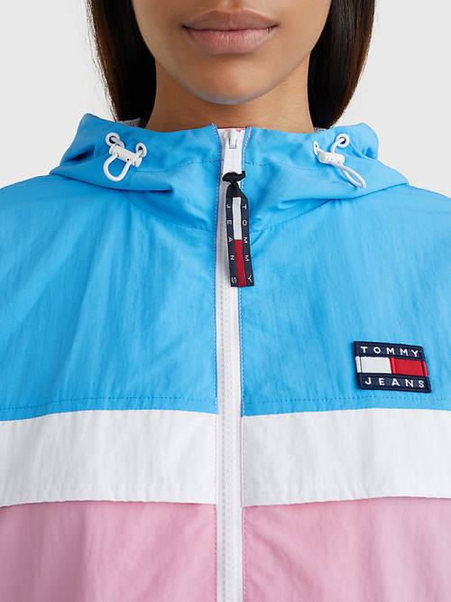 Tommy Hilfiger Colour-Blocked Chicago Windbreaker Ženske Jakne Roza | TH879VMI