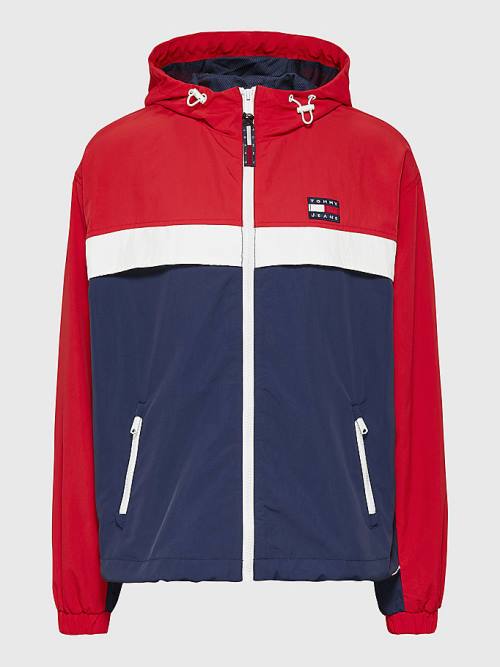 Tommy Hilfiger Colour-Blocked Chicago Windbreaker Ženske Jakne Modra | TH905XYV