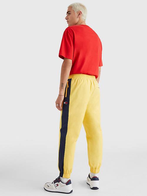 Tommy Hilfiger Colour-Blocked Cuffed Joggers Moški Hlače Rumena | TH982BLH