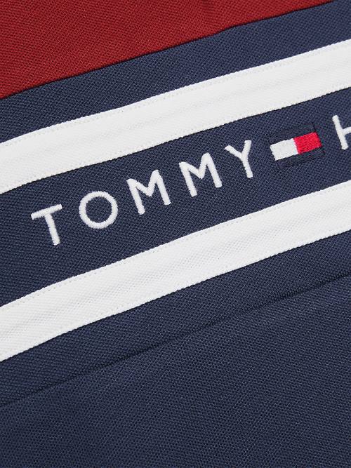 Tommy Hilfiger Colour-Blocked Logo Polo Fantje Majice Rdeča | TH710HXL