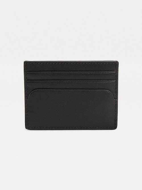 Tommy Hilfiger Commuter Leather Card Holder Moški Denarnice Črna | TH328HBM