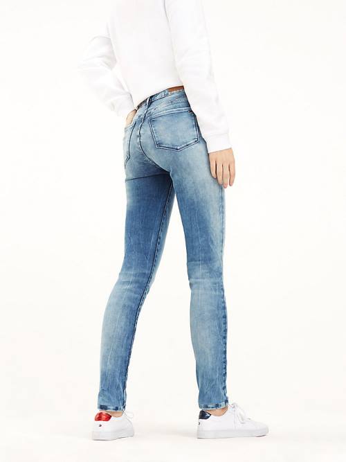 Tommy Hilfiger Como Heritage Skinny Fit Faded Ženske Kavbojke Denim | TH159ZWX