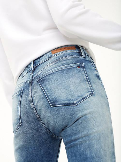 Tommy Hilfiger Como Heritage Skinny Fit Faded Ženske Kavbojke Denim | TH159ZWX