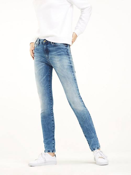 Tommy Hilfiger Como Heritage Skinny Fit Faded Ženske Kavbojke Denim | TH159ZWX