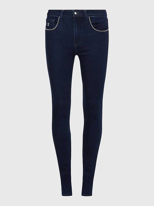 Tommy Hilfiger Como Mid Rise Skinny Monogram Ženske Kavbojke Denim | TH970MKE