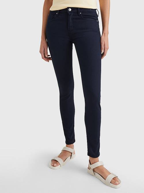 Tommy Hilfiger Como Mid Rise Skinny TH Flex Ženske Kavbojke Modra | TH670KUP