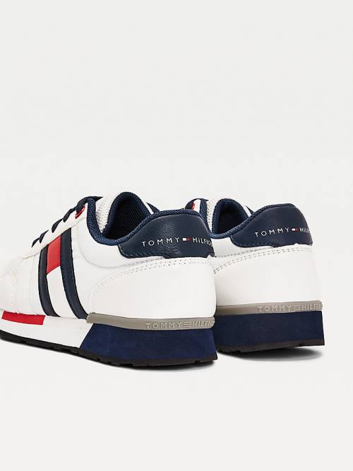 Tommy Hilfiger Contrast Detail Low-Top Fantje Superge Bela | TH324QZG