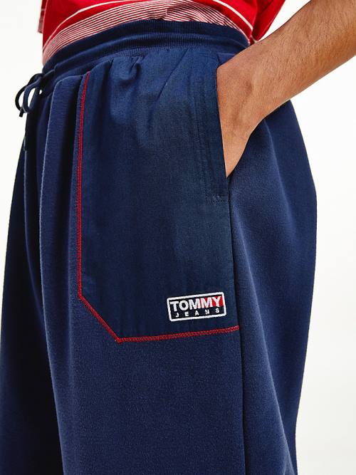 Tommy Hilfiger Contrast Stitch Pocket Joggers Moški Hlače Modra | TH407RAK