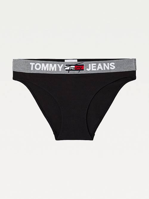 Tommy Hilfiger Contrast Waistband Briefs Ženske Spodnje Perilo Črna | TH673FIZ