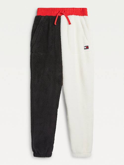 Tommy Hilfiger Cozy Tommy Badge Colour-Blocked Fleece Joggers Ženske Hlače Rdeča | TH856WAO