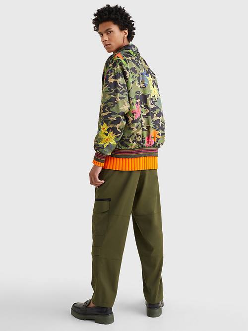 Tommy Hilfiger Crest Floral Camo Tracksuit Moški Jakne Kaki | TH976LWG