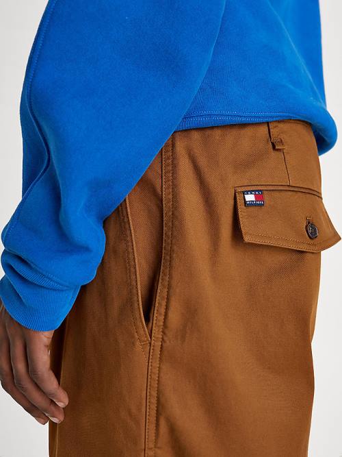 Tommy Hilfiger Crest Relaxed Fit Chinos Moški Hlače Rjav | TH928VSN