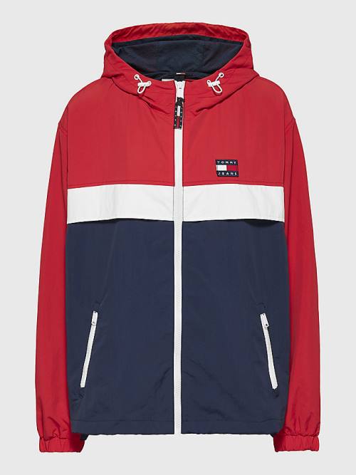 Tommy Hilfiger Curve Chicago Colour-Blocked Windbreaker Ženske Jakne Modra | TH204SJW