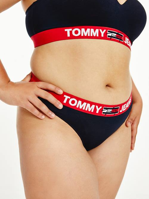 Tommy Hilfiger Curve Contrast Waistband Briefs Ženske Spodnje Perilo Modra | TH310ECH