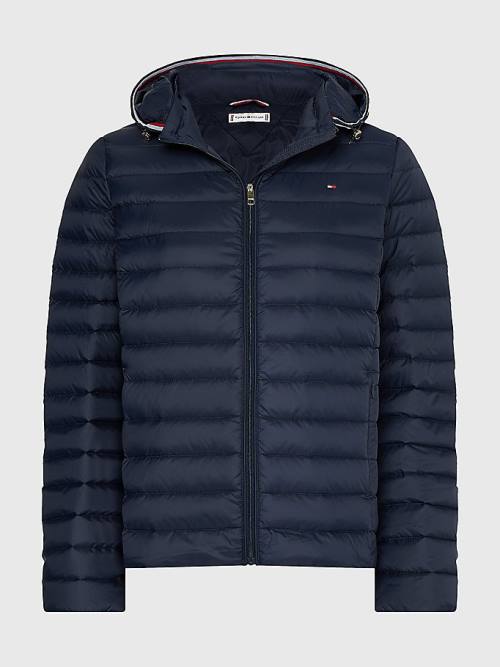 Tommy Hilfiger Curve Essential Removable Hood Down Ženske Jakne Modra | TH143FOK