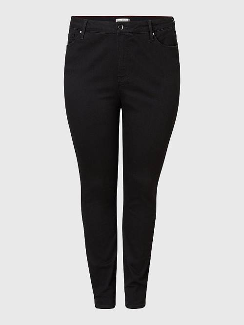 Tommy Hilfiger Curve Harlem High Rise Ultra Skinny Black Ženske Kavbojke Črna | TH275DSN