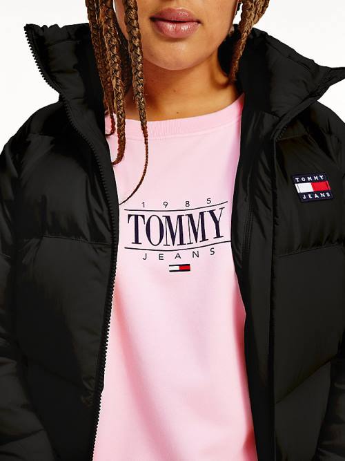 Tommy Hilfiger Curve Recycled Nylon Puffer Ženske Jakne Črna | TH602SCH