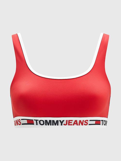 Tommy Hilfiger Cutout Detail Bikini Bralette Ženske Kopalke Rdeča | TH832NUP