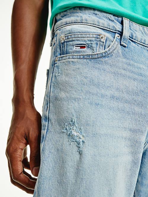 Tommy Hilfiger Dad Tapered Distressed Moški Kavbojke Denim | TH063WLB