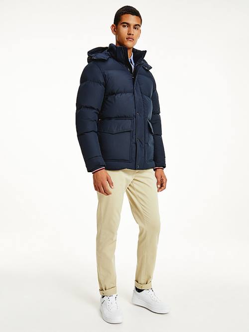 Tommy Hilfiger Down Puffer Moški Jakne Modra | TH310YWQ