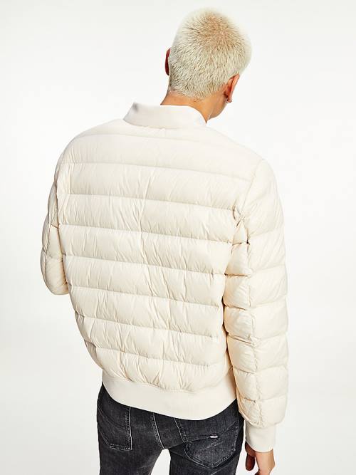 Tommy Hilfiger Down Recycled Quilted Bomber Moški Jakne Bež | TH941WCB