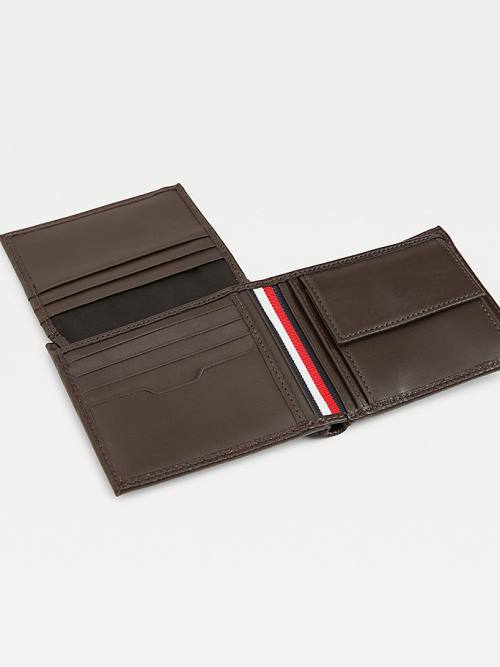 Tommy Hilfiger Downtown Leather Bifold Moški Denarnice Rjav | TH812AYZ