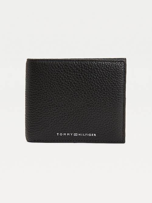 Tommy Hilfiger Downtown Leather Bifold Moški Denarnice Črna | TH981LXW