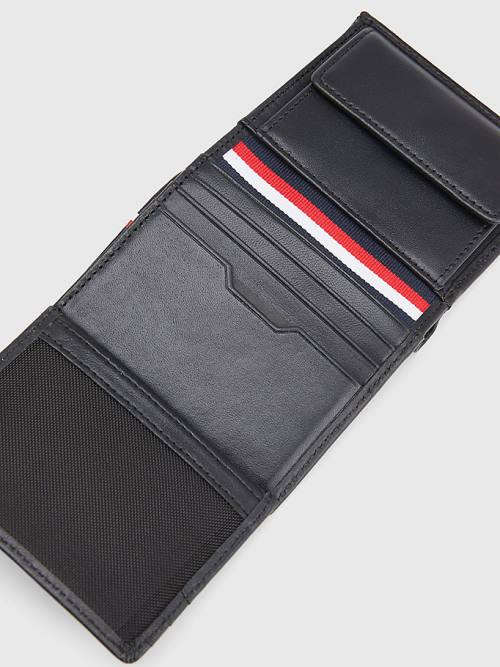 Tommy Hilfiger Downtown Trifold Moški Denarnice Črna | TH459OQM