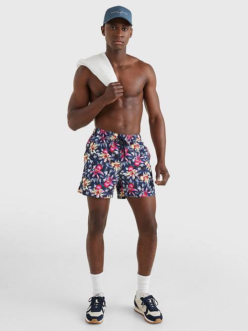 Tommy Hilfiger Drawstring Mid Length Shorts Moški Kopalke Modra | TH623KUQ