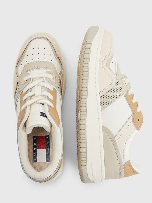 Tommy Hilfiger Elevated Basket Cupsole Ženske Superge Bež | TH397SHZ