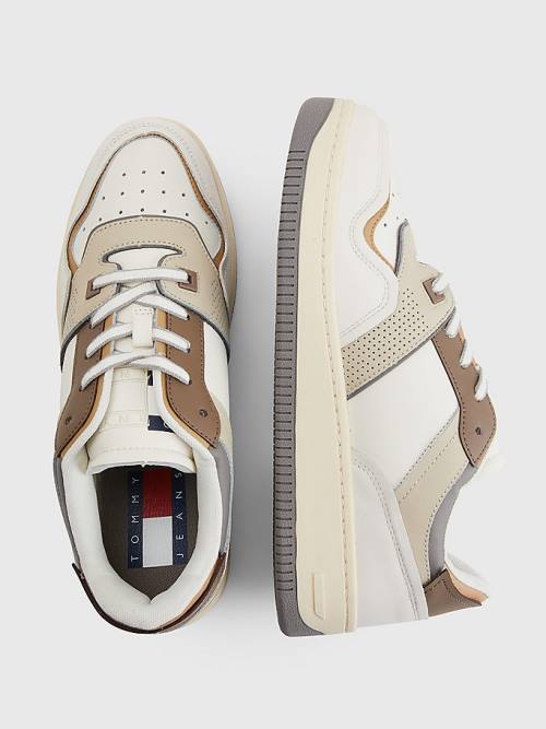 Tommy Hilfiger Elevated Basket Moški Superge Bela | TH845SVL