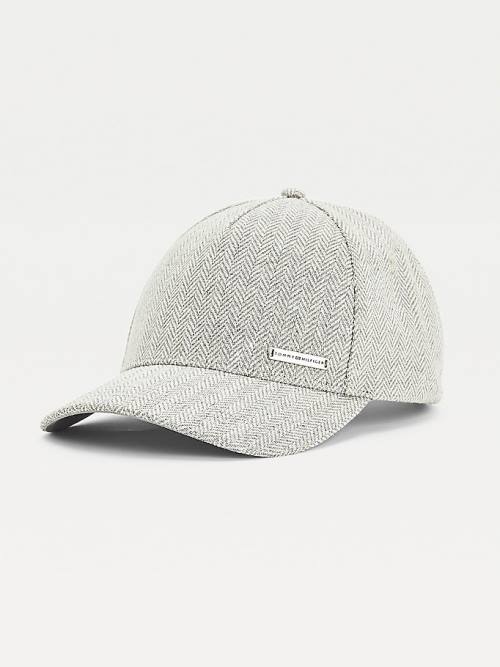 Tommy Hilfiger Elevated Essential Herringbone Cap Moški Kapa Siva | TH916ZTX