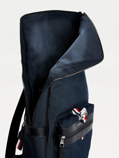 Tommy Hilfiger Elevated Fold-Over Backpack Moški Torbice Modra | TH689BNE