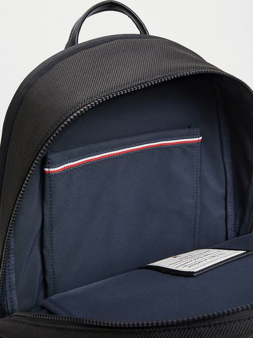 Tommy Hilfiger Elevated Modern Webbing Detail Backpack Moški Torbice Črna | TH963YMH