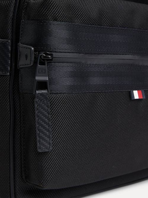 Tommy Hilfiger Elevated Modern Webbing Detail Backpack Moški Torbice Črna | TH963YMH