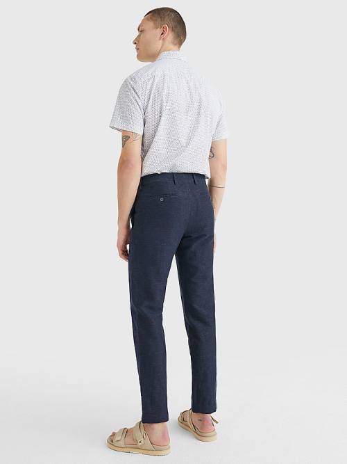 Tommy Hilfiger Elevated Side Tape Tapered Moški Hlače Modra | TH395FZJ